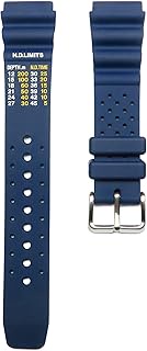 20mm Dark Blue Rubber Watch Band Compatible with Many Citizen Aqualand Promaster BN0151-09L, BN0151-17L Scuba Diver Watch