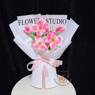 Tulip bouquet of 2-6 flowers, suitable as a gift for October 20, November 20, March 8, February 14, 