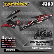 MOTORCYCLE STRIPING STICKER BEAT FI, ESP, STREET ARSENAL MOTIF STICKER PREMIUM QUALITY