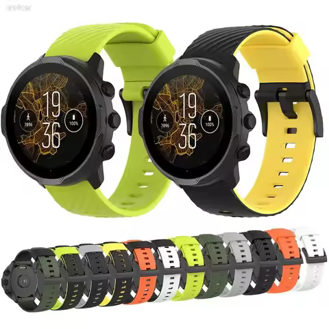 24mm Silicone Bracelet For Suunto 9 baro Spartan Sport Wrist HR Suunto 7 D5 Machine Replacement Watc