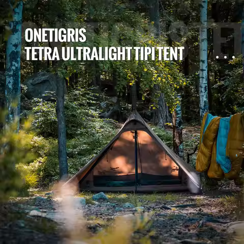 OneTigris TETRA Camping Tent 1-2 Person 3000mm Waterproofed Lightweight Backpacking Tipi Tent | Inne