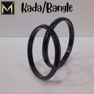 Premium Jet Black Stainless Steel Kada / Bangle
