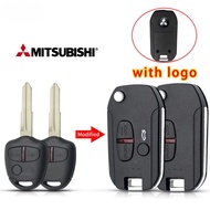 For Mitsubishi Outlander Lancer Evolution Grandis 2/3 Buttons Remote Key Shell Case Folding Flip Fob