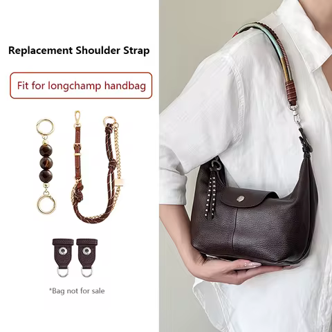 Bag Shoulder Strap For Longchamp Handbag Bag Pearl Extension Chain Woven Bag Strap Bag Decoration Un