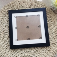 Square Wood Photo Frame For Wall Hanging With Mat 20X20cm Wood Picture Frame Stand For Pictures Phot