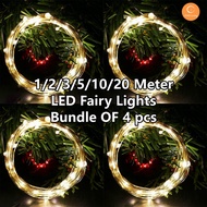 ✅SG Ready Stocks✅【4pcs】JOMO Fairy Lights String 1/2/3/5/10/20M LED light Decoration Party Christmas 