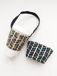 hairmo四方圓環保咖啡杯套/飲料杯提帶-2色