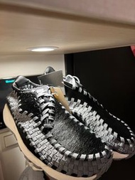 大尺寸 Nike air footscape woven 編織 黑馬毛 編織鞋