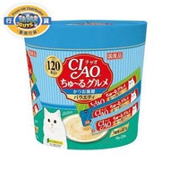 INABA - <CIAO 超奴> 鰹魚•海鮮 PARTY(14g x120條) (三種口味) SC-212 貓小食 貓肉泥小食