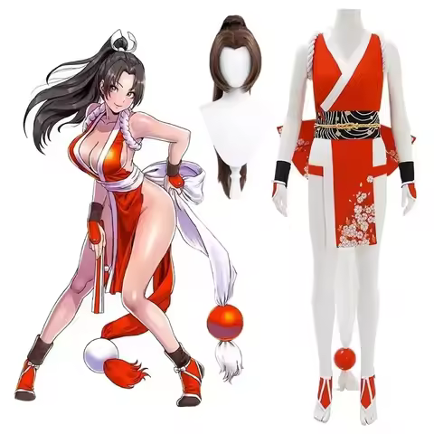 New Mai Shiranui Cosplay Costume Game KOF Role Play Uniform Halloween Carnival Party Suit For Women 