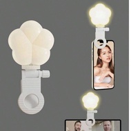 1pc Rechargeable Clip-On Selfie Ring Light, 3 Lighting Modes, Suitable For Smartphones, Laptops, Tab