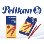 PELIKAN SEALING WAX / PELIKAN SEALING WAX RED / STICK SEAL STAMPS WICK ENVELOPE LETTER👍👍