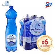 聖碧濤【原箱６樽】 意大利有汽天然有氣礦泉水 - 原箱 6x1.5公升 有氣 (平行進口　新舊包裝隨機發送)