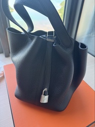 Hermes Picotin 22 黑銀