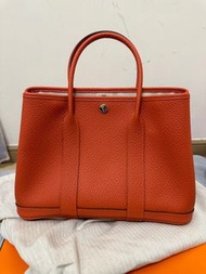 Hermes Garden Party 30 經典橙色 正品