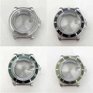 215 40Mm Stainless Steel Watch Case Aluminum Bezel Sapphire Magnifier Parts For 8215/8200/8205/2813