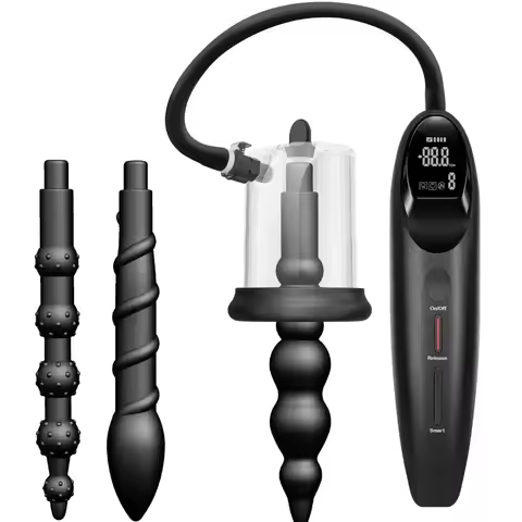 Male Smart Rosebud Electric Pump Vacuum Sucking Massage Prostate Stimulator Anal Dilator Masturbatio