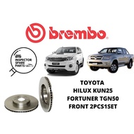 (2PCS1SET) 100% BREMBO TOYOTA HILUX KUN25 FORTUNER TGN50 FRONT DISC ROTOR 09.A634.11