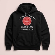 BOSTON University US Unisex Hoodie Fleece Sweater Black Cloth