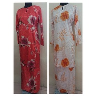 PreLoved Baju Kurung Lis/Piping Corak Batik Bunga Batch 3