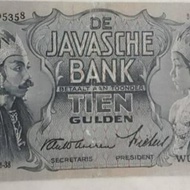 Uang Kuno 10 Gulden Wayang De Javasche Bank Uang Lama ASLI