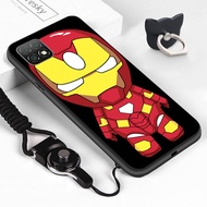 Jizetin เคสโทรศัพท์สำหรับ Wiko T3 Wiko T10 Wiko Power U10 U20กันกระแทกการ์ตูน Marvel Avenger เคส TPU Spiderman Ironman กัปตันอเมริกันปลอกซิลิโคนอ่อนเคสโทรศัพท์ (แหวนนิ้ว + เชือกเส้นเล็ก)