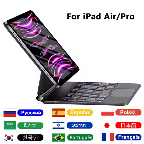 Magic Keyboard For iPad Pro 11 12.9'' & Air 11 13 M2 2024,10.9" iPad Air 5th 4th iPad 10th Generatio