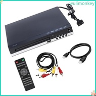 WU Mini DVDs Player for Intelligent TV 1080P 4K UHD Video USB InputAV Output Player