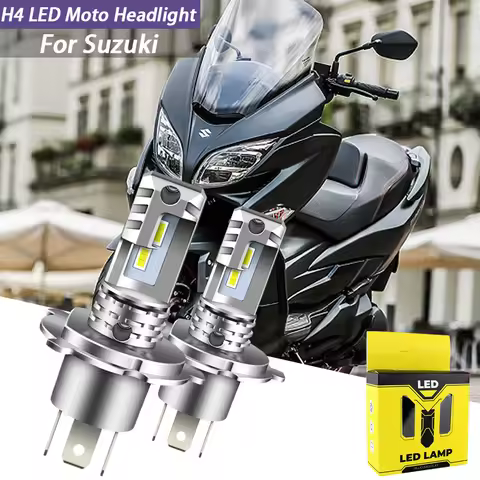 1/2PCS Motorcycle 9003 H4 HB3 LED Headlight Bulbs Kit High Low beam 6000K 9600lm For Suzuki Burgman