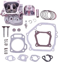 NIVEMA Cylinder Head Gasket Piston Kit, For GX160 5.5HP Engine 14721-ZF1-000 14711-ZF1-000 W Intake 