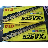 DID 525 VX3 Xring gold chain Superbike Motorbike