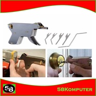 6sets Of Emergency Door Lock Lock Lock Pick Gun Lock Smith Tools Lock Pick Case Bag Multipurpose Pad