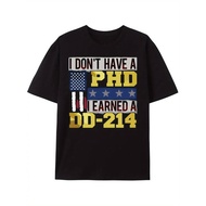 Mens Dd 214 Graphic T Shirt Cotton Short Sleeve Casual Patriotic Design With Flag Stars Per