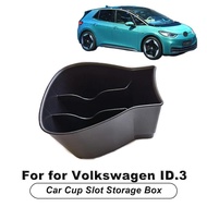 Car Water Cup Base Storage Box Anti-Slip Shock-Absorbing Cup Holder for Volkswagen VW ID.3 ID3 ID 3 