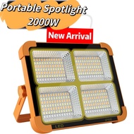 50000W Portable Solar Flood Light LED Camping Tent Light Rechargeable Spotlight Solar Light Outdoor 