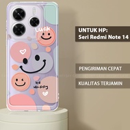 Smile NEW-HEYSAY CASE For hp Redmi Note 14 5G Casing Xiaomi Redmi Note 14 Pro Plus 4G Pro+ Pink Soft