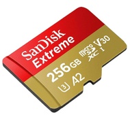SanDisk Extreme microSDXC SQXAV 256GB V30 U3 C10 A2 UHS-I 190MB/s R 130MB/s W 4x6 Lifetime Limited M