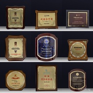 Wooden Custom Distribution Award Certificate Aluminum Honor Embossed Custom Authorization Plaque Fra