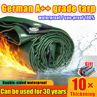 Premium Canvas Canopy 6ft 8ft 9ft 10ft 12ft Kaki Tarpaulin Blue Orange Kanvas Khemah Pasar Kolam Ika