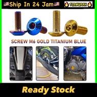 Skru Mudguard Rear Fender Screw Y15 Y15ZR Y16 BELAKANG Yamaha EXHAUST END CAP SCREW NO PLATE SCREW M