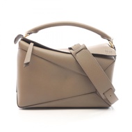 【二手】 LOEWE Puzzle Edge 中型手提包 A510P49X263170 灰褐色皮革手提包 女士 全新