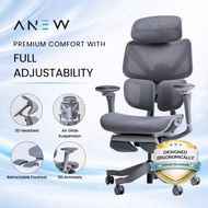 ANEW AXIS Ergonomic Chair Seat Backrest and Adjustable Lumbar | Kerusi Office Kerusi Gaming Chair