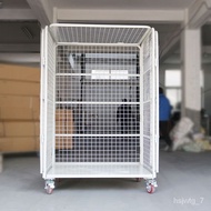 QM🍒 Folding Table Trolley Mobile Turnover Trolley Logistics Roll Container Trolley Storage Cage Shelf Iron Basket Expres