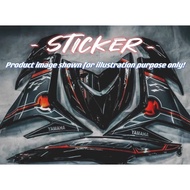Y15 Y15ZR V1 V2 Custom Thailand Design ( 43 ) Body Cover Set Stripe Sticker - Black / Red / Yellow /
