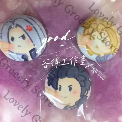 58mm Anime Sephiroth Cloud Strife Zack·Fair Cosplay Cartoon Brooch Badge Accessory Widget Emblem Orn