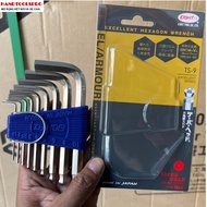 JAPAN short ball head hexagon set 1.5-10mm 9 pieces TS-9 Eight