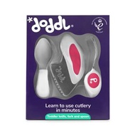 英國doddl秒拾餐具 - 人體工學兒童學習餐具3件組 - 草莓紅