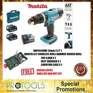 MAKITA DHP453 13MM 18V CORDLESS HAMER DRIVER DRILL