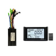 (LAC1) 24V 36V 48V 500W 750W Three-Mode 9 Tubes Brushless 26A Controller Throttle Brake Kit with LED