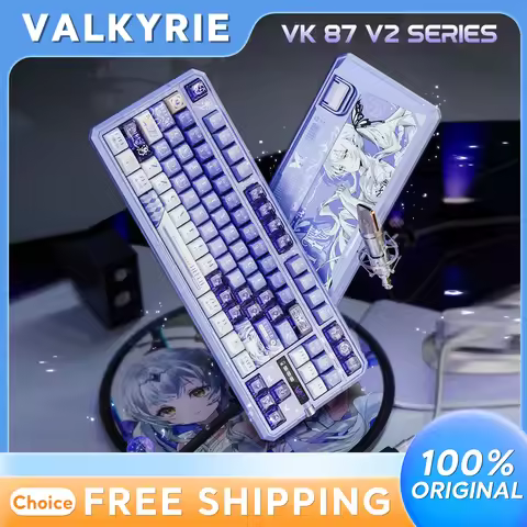 VALKYRIE VK87 Max V2 Mechanical Keyboard Tri Mode Wireless Customized Full Key Hot Swap Dual 8K Poll